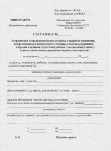 Образец справки 095 у